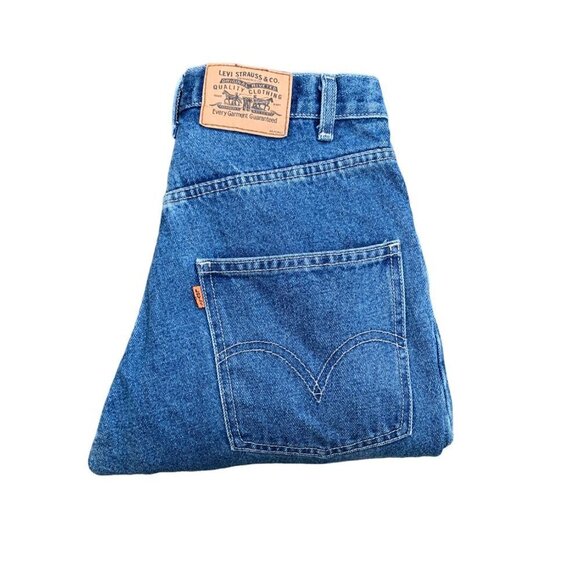 Vintage Orange Tab Levis Jeans Blue - Picture 6 of 14